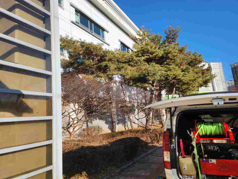 영등포구 건물 외부 고압세척 작업